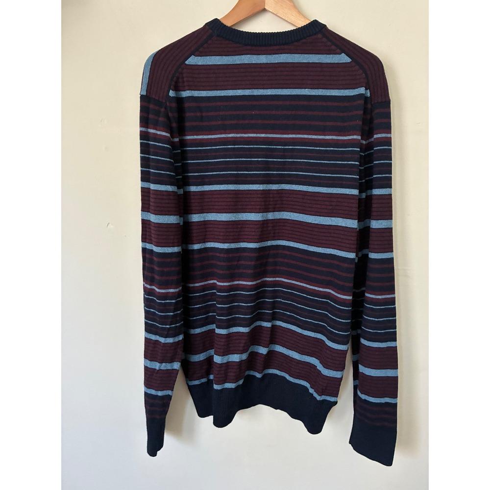 Gap Mens XL Cotton Cashmere Striped Crewneck Sweater Navy Blue  Knit Minimalist - Picture 4 of 4
